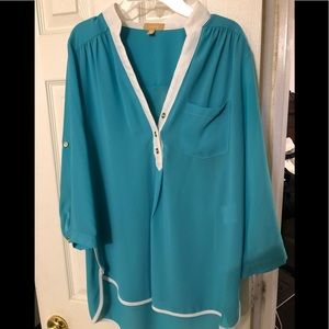 Loose light blue top